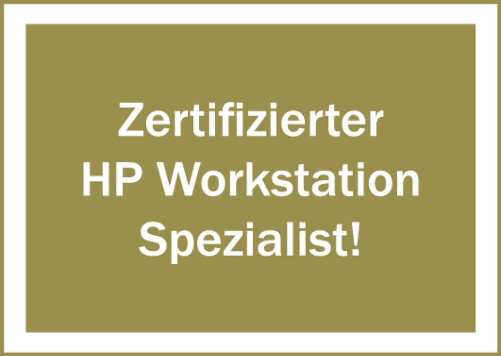 Zertifizierter HP Workstation Specialist.